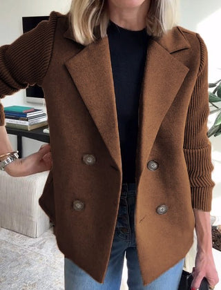Camryn™ Elegant Knit-Sleeve Blazer