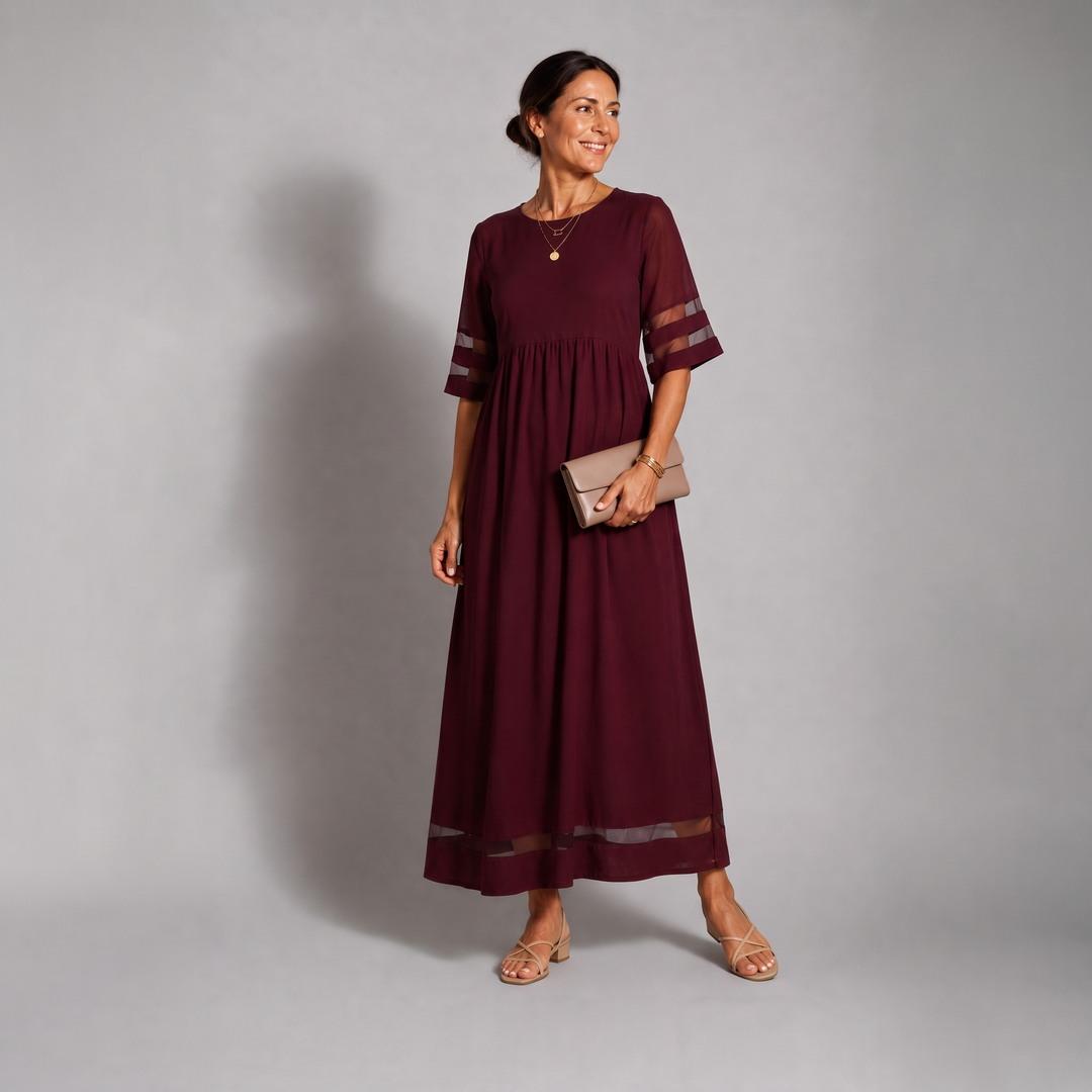Aubrey™ Flattering Tummy-Smoothing Midi Dress