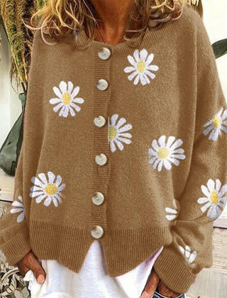 Angel - Cute Cardigan With Daisies