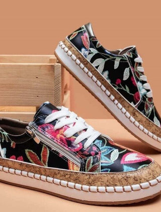 Oluchi™  Floral Orthopedic Zipper Sneakers