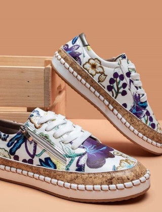 Oluchi™  Floral Orthopedic Zipper Sneakers