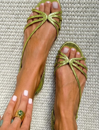 Monroe | Elegant Gold Vintage Sandals