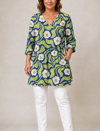 Stephanie | Long Blouse with V-Neck