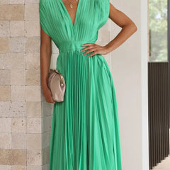 Ottavia™ Elegant Pleated Maxi Dress
