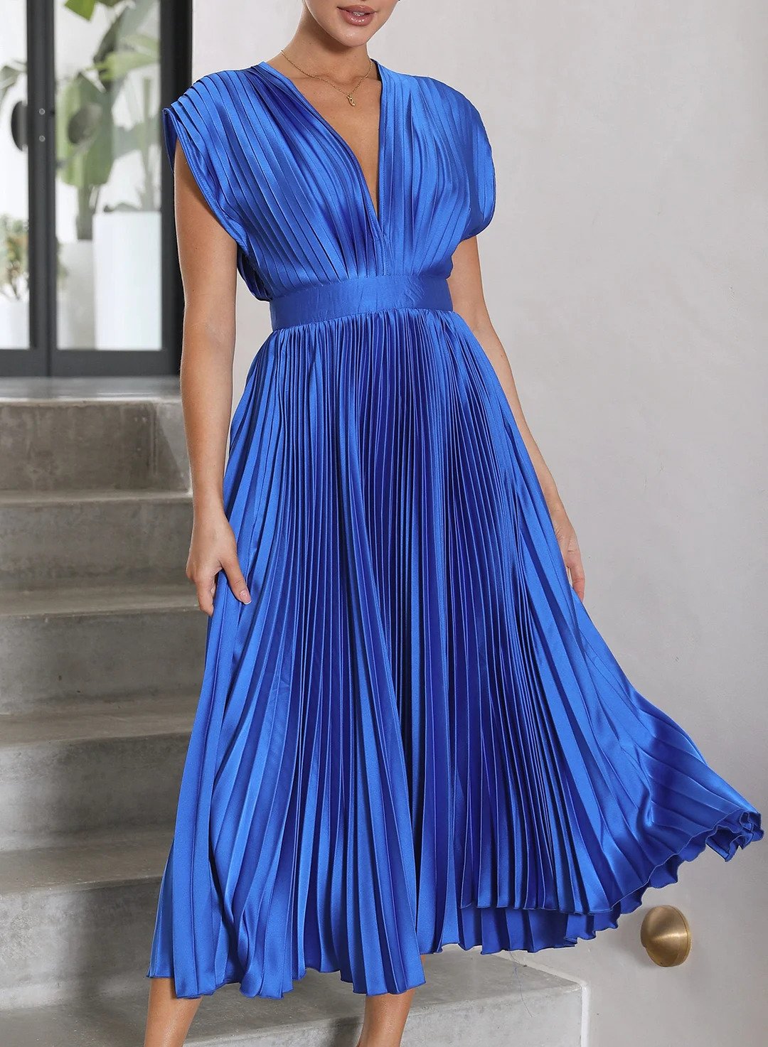 Ottavia™ Elegant Pleated Maxi Dress