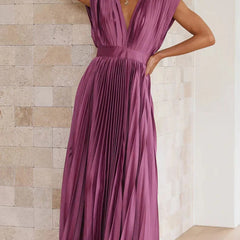 Ottavia™ Elegant Pleated Maxi Dress