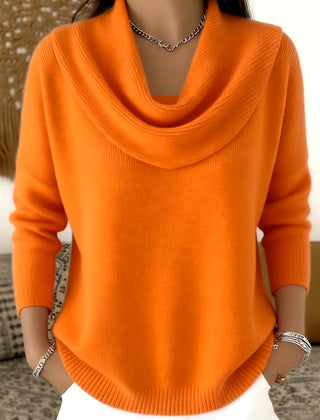 Marie™ | Elegant Cowl Neck Knit Sweater