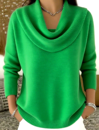 Marie™ | Elegant Cowl Neck Knit Sweater