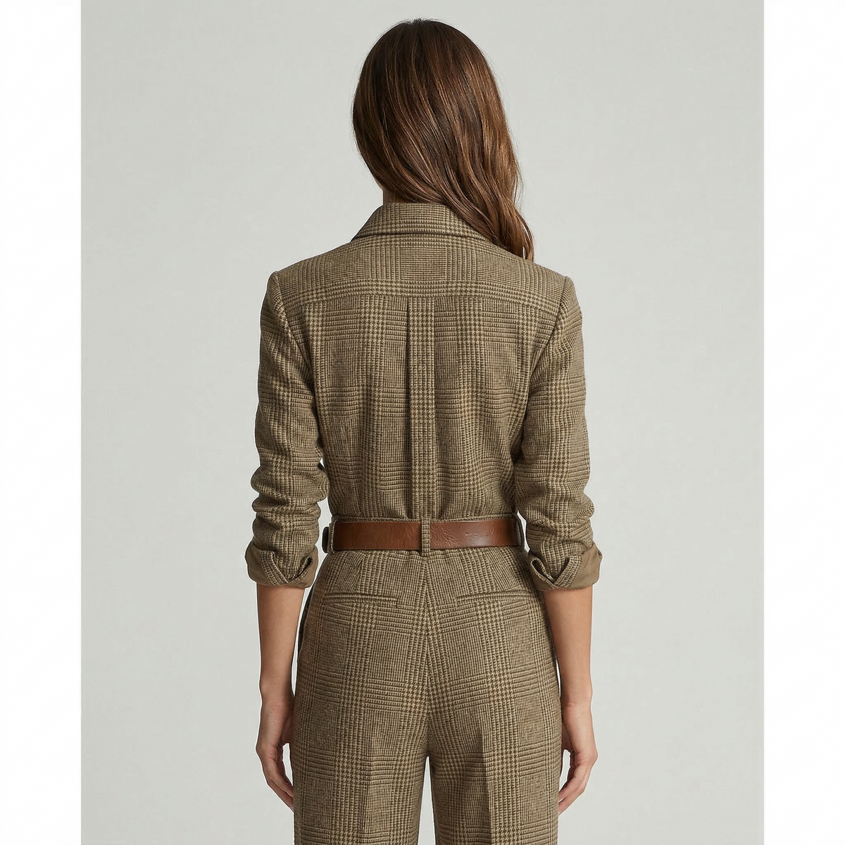 Celia™ Checked Wide-Leg Jumpsuit