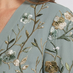 Rosalind™ Floral V Neck Short Sleeve Maxi Dress
