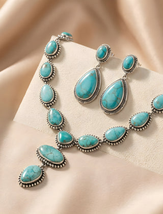Elegant Vintage Turquoise Jewelry Set