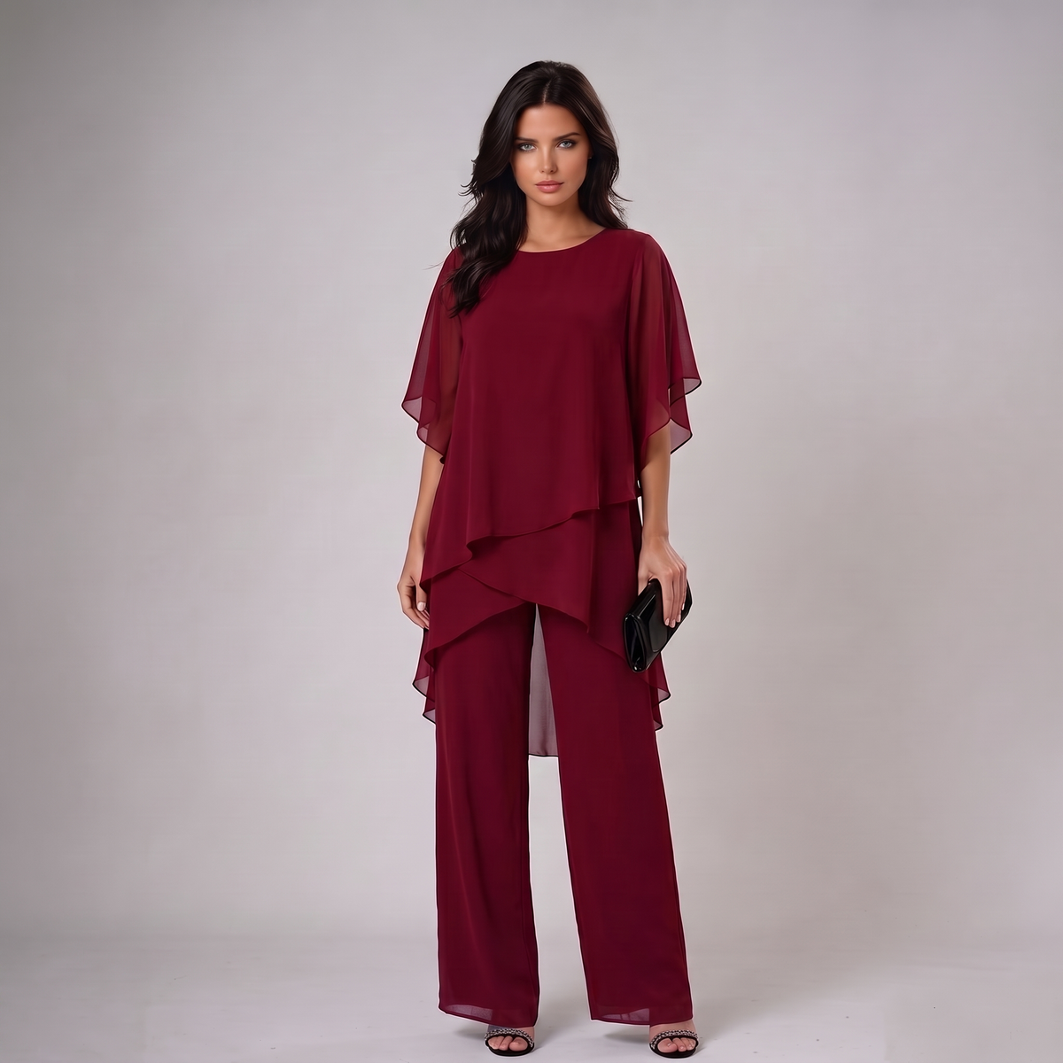 Chiara™ Layered Two-Piece Set - Red