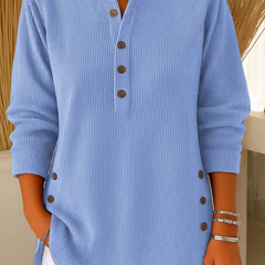 Renata™ | Ribbed Button Detail Tunic