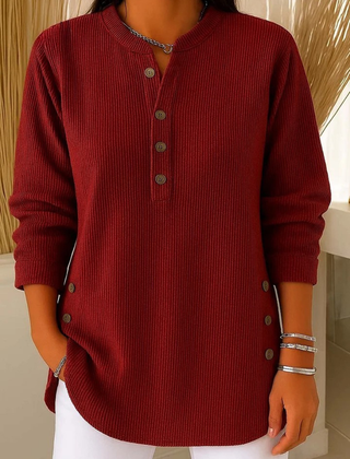 Renata Ribbed Button Detail Tunic