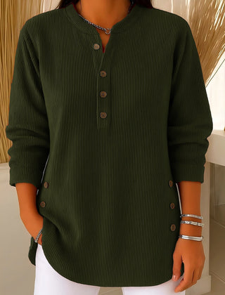 Renata™ | Ribbed Button Detail Tunic
