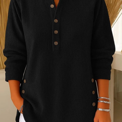 Renata Ribbed Button Detail Tunic