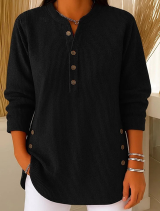 Renata™ | Ribbed Button Detail Tunic