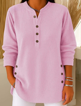 Renata Ribbed Button Detail Tunic