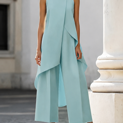 Annabella™ Elegant Drape Long Jumpsuit