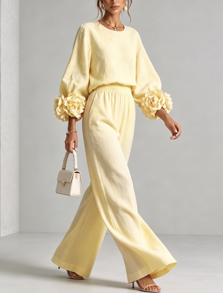 Roselyn™ Floral Cuff Two-Piece Set