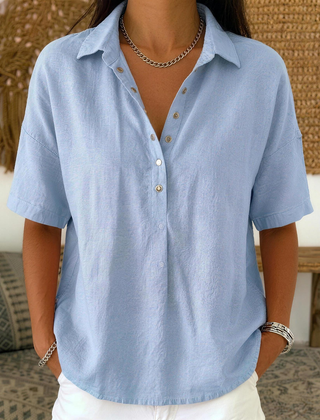 Tessa™ Collared Button Blouse