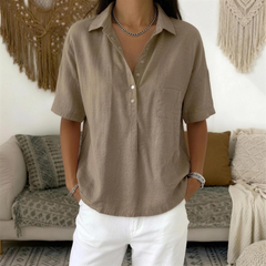 Tessa™ Collared Button Blouse