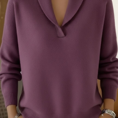 Isabelle™ | Elegant Shawl Collar Knit Jumper