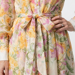 Cressida™ Floral Sheer Long Sleeve Maxi Dress