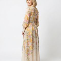 Cressida™ Floral Sheer Long Sleeve Maxi Dress