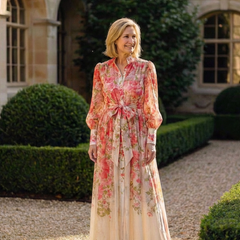 Cressida™ Floral Sheer Long Sleeve Maxi Dress