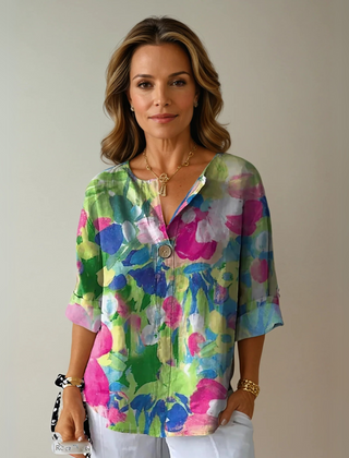 Aaliyah™ Chic Floral Print Blouse