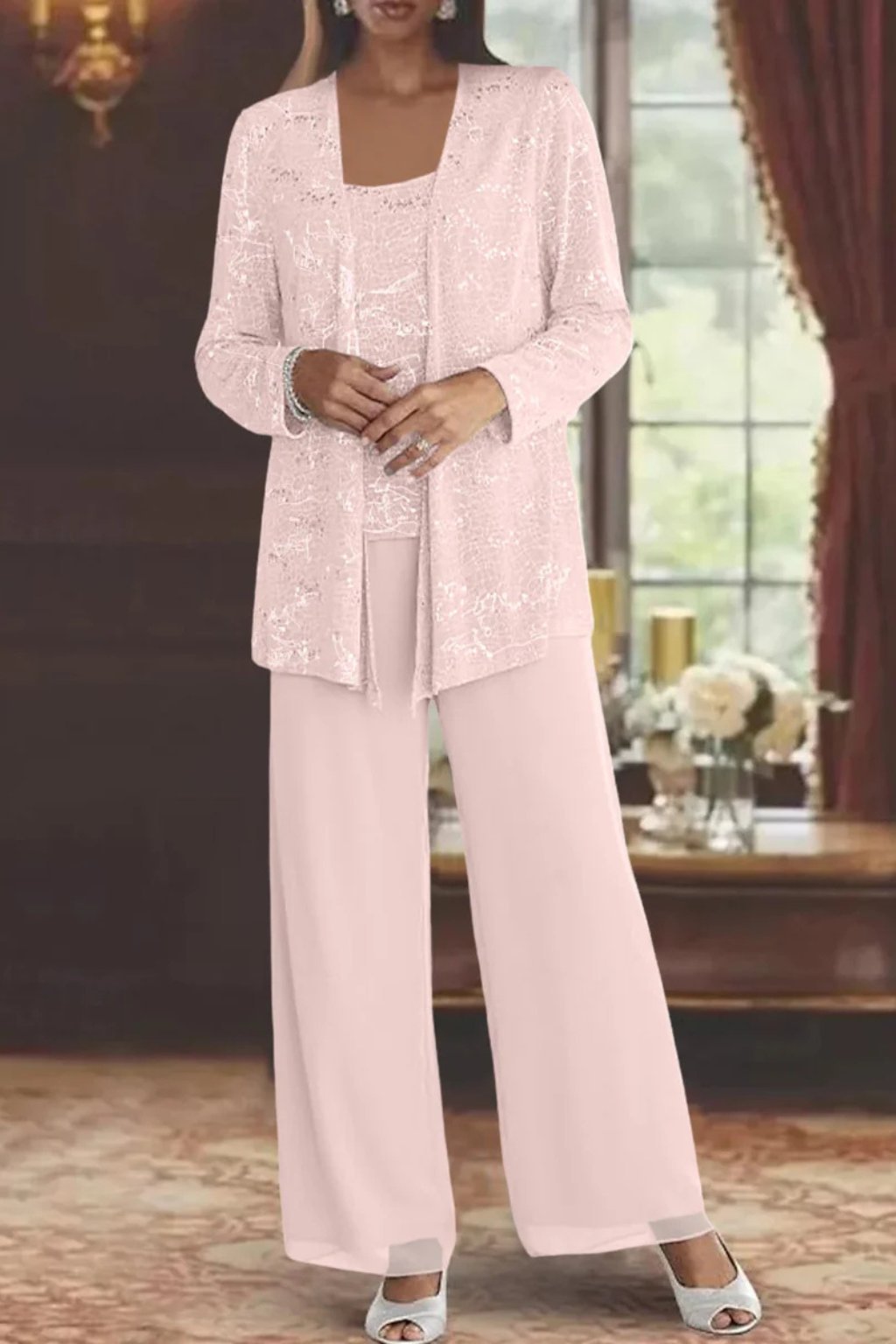 Luna™ Elegant Layered Three-Piece Pants Set