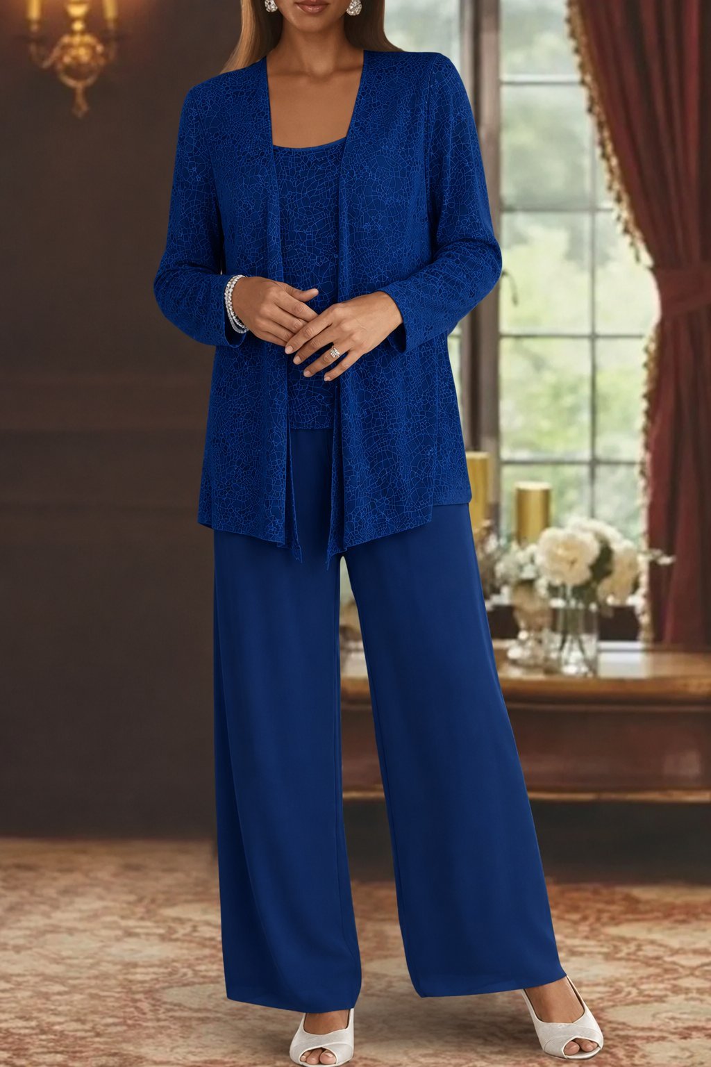 Luna™ Elegant Layered Three-Piece Pants Set