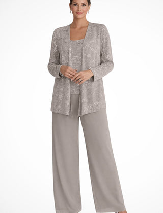 Luna™ Elegant Layered Three-Piece Pants Set