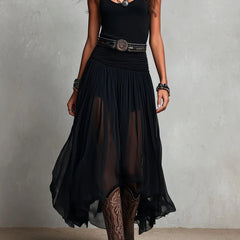 Jolie™ Sleeveless Tank Top with Tulle Skirt Maxi Dress
